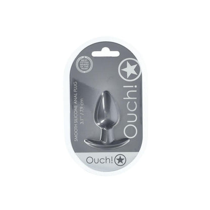 OUCH! Anal Plug - Medium - Gun Metal - Gun Metal Grey 7.9 cm Medium Butt Plug - OU1018GUN