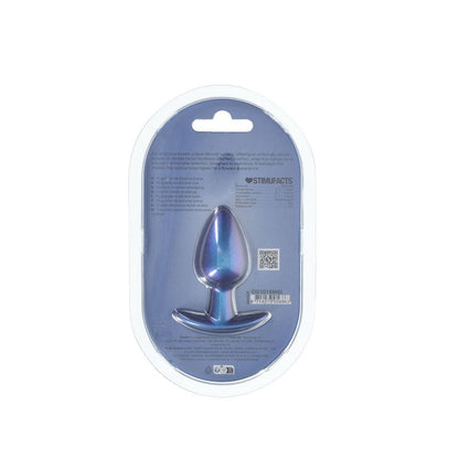 OUCH! Anal Plug - Medium - Metallic Blue - Metallic Blue 7.9 cm Medium Butt Plug - OU1018MBL