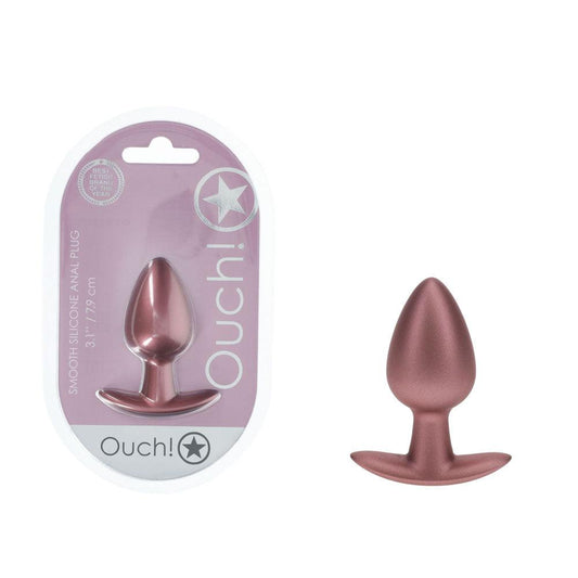 OUCH! Anal Plug - Medium - Rose Gold - Rose Gold 7.9 cm Medium Butt Plug - OU1018ROS