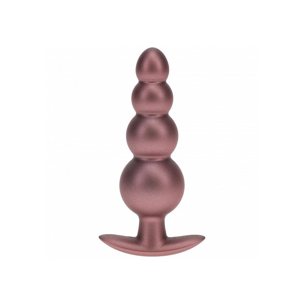 OUCH! Beaded Anal Plug - Rose Gold - Rose Gold 11.7 cm Butt Plug - OU1020ROS