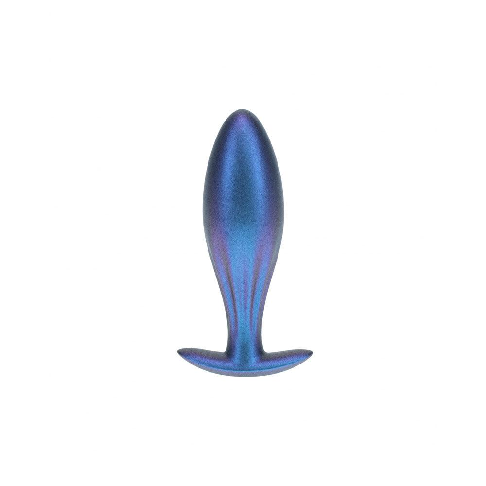 OUCH! Oval Anal Plug - Metallic Blue - Metallic Blue 11.7 cm Butt Plug - OU1021MBL