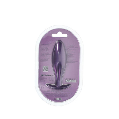 OUCH! Oval Anal Plug - Metallic Purple - Metallic Purple 11.7 cm Butt Plug - OU1021MPU