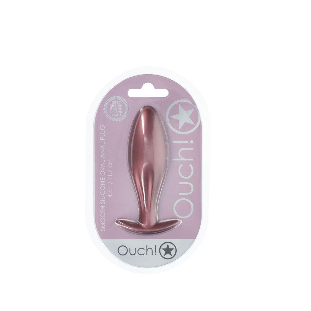 OUCH! Oval Anal Plug - Rose Gold - Rose Gold 11.7 cm Butt Plug - OU1021ROS