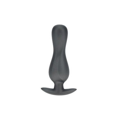 OUCH! Curvy Anal Plug - Gun Metal - Gun Metal Grey 11.7 cm Butt Plug - OU1024GUN