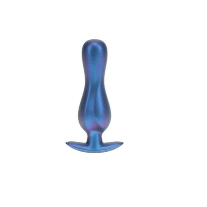 OUCH! Curvy Anal Plug - Metallic Blue - Metallic Blue 11.7 cm Butt Plug - OU1024MBL