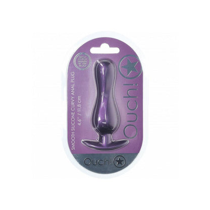 OUCH! Curvy Anal Plug - Metallic Purple - Metallic Purple 11.7 cm Butt Plug - OU1024MPU