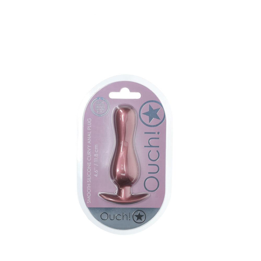 OUCH! Curvy Anal Plug - Rose Gold - Rose Gold 11.7 cm Butt Plug - OU1024ROS