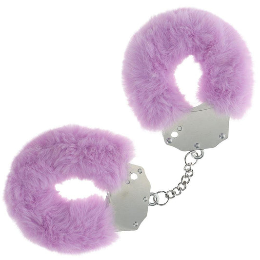 OUCH! Heavy-Duty Fluffy Cuffs - Lavender - Lavender Fluffy Restraints - OU1046LAV