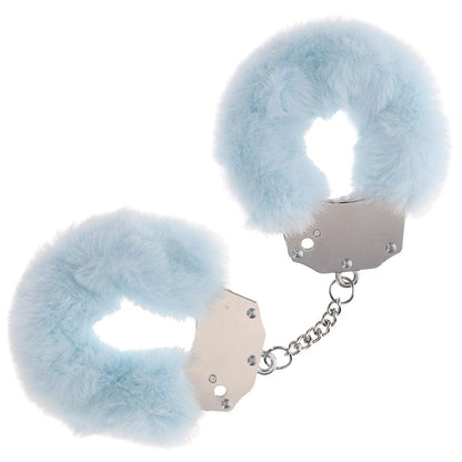 OUCH! Heavy-Duty Fluffy Cuffs - Powder Blue - Powder Blue Fluffy Restraints - OU1046PBLU