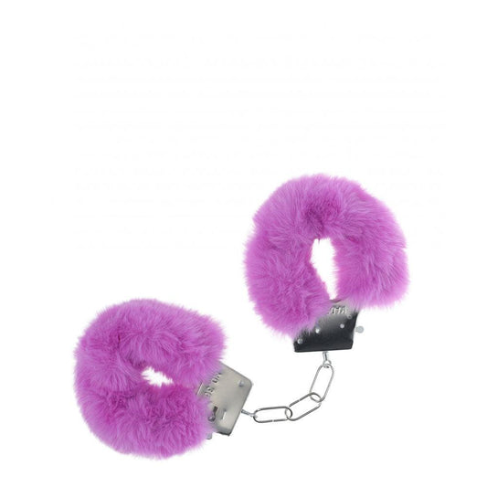 OUCH! Classic Fluffy Cuffs - Purple - Purple Fluffy Restraints - OU1047PUR