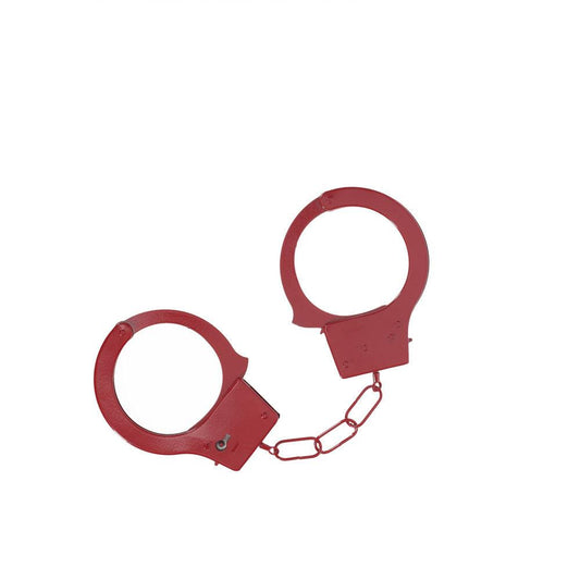 OUCH! Classic Metal Cuffs - Red - Red Restraints - OU1048RED