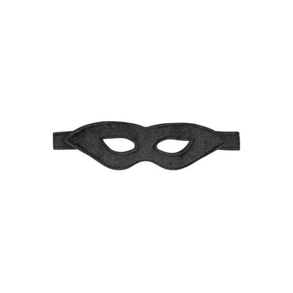 Ouch! Velvet & Velcro Adjustable Open Eye Mask - Black Restraint - OU522BLK