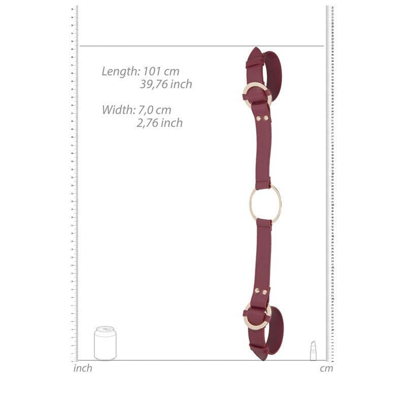 OUCH! Halo - Handcuff With Connector - Burgundy Restraint - OU582BUR