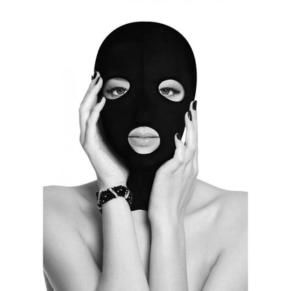 OUCH! Subversion Mask With Open Mouth - Black Hood - OU689BLK