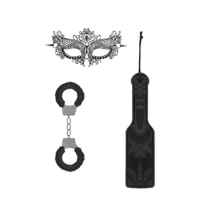 OUCH! Black & White Introductory Bondage Kit #3 - Bondage Kit - 3 Piece Set - OU698BLK