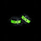 OUCH! Glow In The Dark Handcuffs - Black/Glow In Dark Restraints - OU750GLO