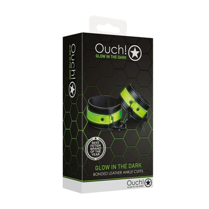 OUCH! Glow In The Dark Handcuffs - Black/Glow In Dark Restraints - OU750GLO