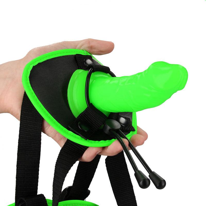 OUCH! Glow In The Dark Strap-on Harness - Glow in Dark 14.5 cm Strap-On - OU764GLO