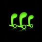 OUCH! Glow In The Dark Prostate Kit - Glow in Dark Prostate Massagers - Set of 3 - OU788GLO