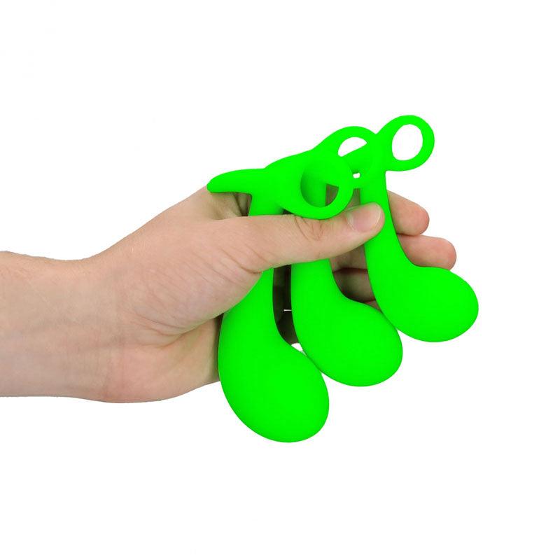 OUCH! Glow In The Dark Prostate Kit - Glow in Dark Prostate Massagers - Set of 3 - OU788GLO