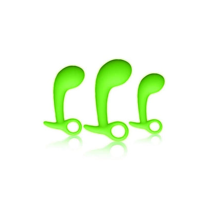 OUCH! Glow In The Dark Prostate Kit - Glow in Dark Prostate Massagers - Set of 3 - OU788GLO