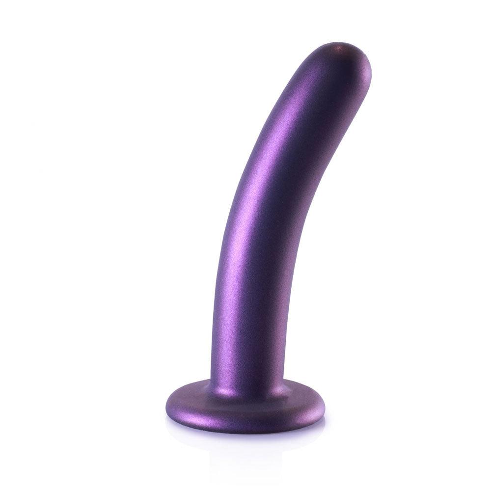 OUCH! Smooth Silicone G-Spot Dildo - 6'' / 14.5 cm - Metallic Purple 14.5 cm Dildo - OU820MPU