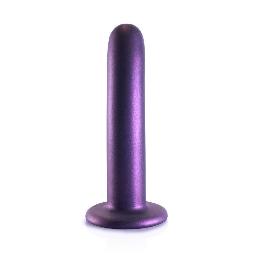 OUCH! Smooth Silicone G-Spot Dildo - 6'' / 14.5 cm - Metallic Purple 14.5 cm Dildo - OU820MPU