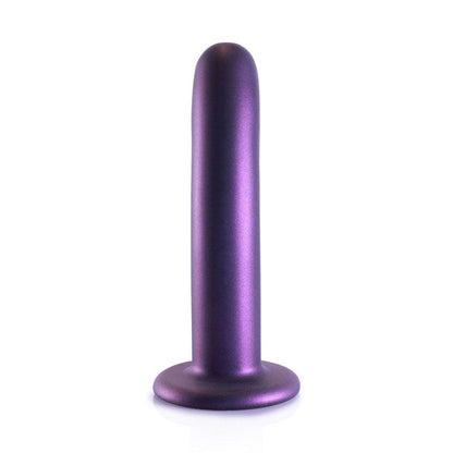 OUCH! Smooth Silicone G-Spot Dildo - 6'' / 14.5 cm - Metallic Purple 14.5 cm Dildo - OU820MPU