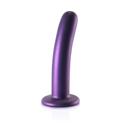 OUCH! Smooth Silicone G-Spot Dildo - 6'' / 14.5 cm - Metallic Purple 14.5 cm Dildo - OU820MPU