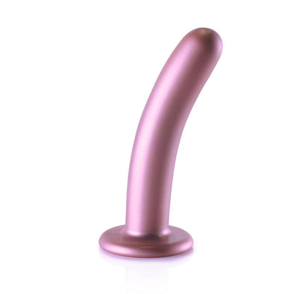 OUCH! Smooth Silicone G-Spot Dildo - 6'' / 14.5 cm - Rose Gold 14.5 cm Dildo - OU820ROS