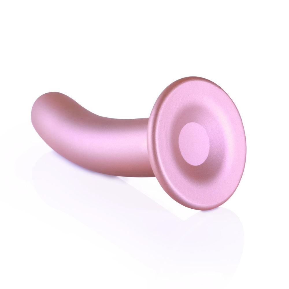 OUCH! Smooth Silicone G-Spot Dildo - 6'' / 14.5 cm - Rose Gold 14.5 cm Dildo - OU820ROS