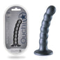 OUCH! Beaded Silicone G-Spot Dildo - 5'' / 13cm - Gunmetal 13 cm Dildo - OU822GUN