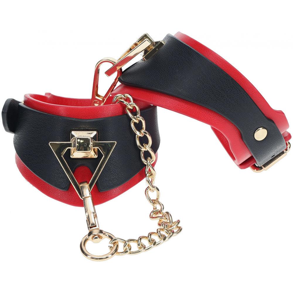 OUCH! Milan Collection - Handcuffs - Black/Red Restraints - OU963BLKRD