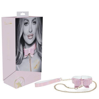 OUCH! Paris Collection - Collar with Leash - Pink Restraint - OU980PNK