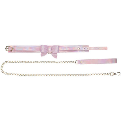 OUCH! Paris Collection - Collar with Leash - Pink Restraint - OU980PNK