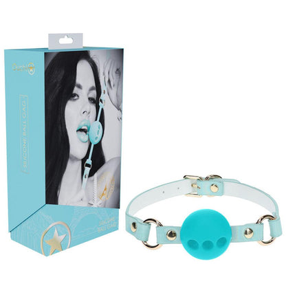 OUCH! Paris Collection - Silicone Ball Gag - Baby Blue Breatheable Mouth Restraint - OU986BLU