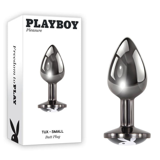 Playboy Pleasure TUX - Small - Metal 7.4 cm Small Butt Plug - PB-BP-2475-2