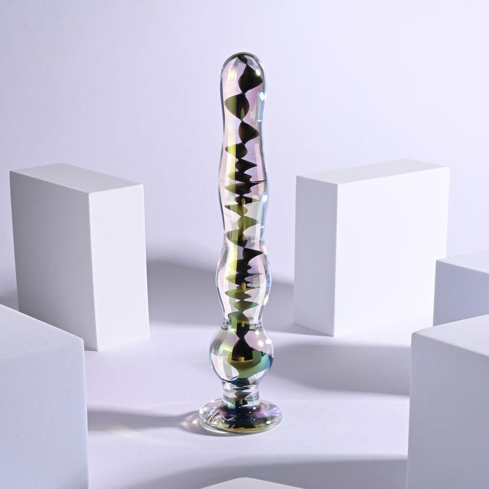 Playboy Pleasure JEWELS WAND - Clear Glass 20.3 cm Dildo - PB-GL-4264-2