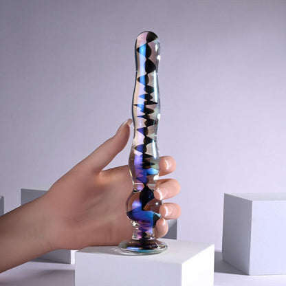 Playboy Pleasure JEWELS WAND - Clear Glass 20.3 cm Dildo - PB-GL-4264-2