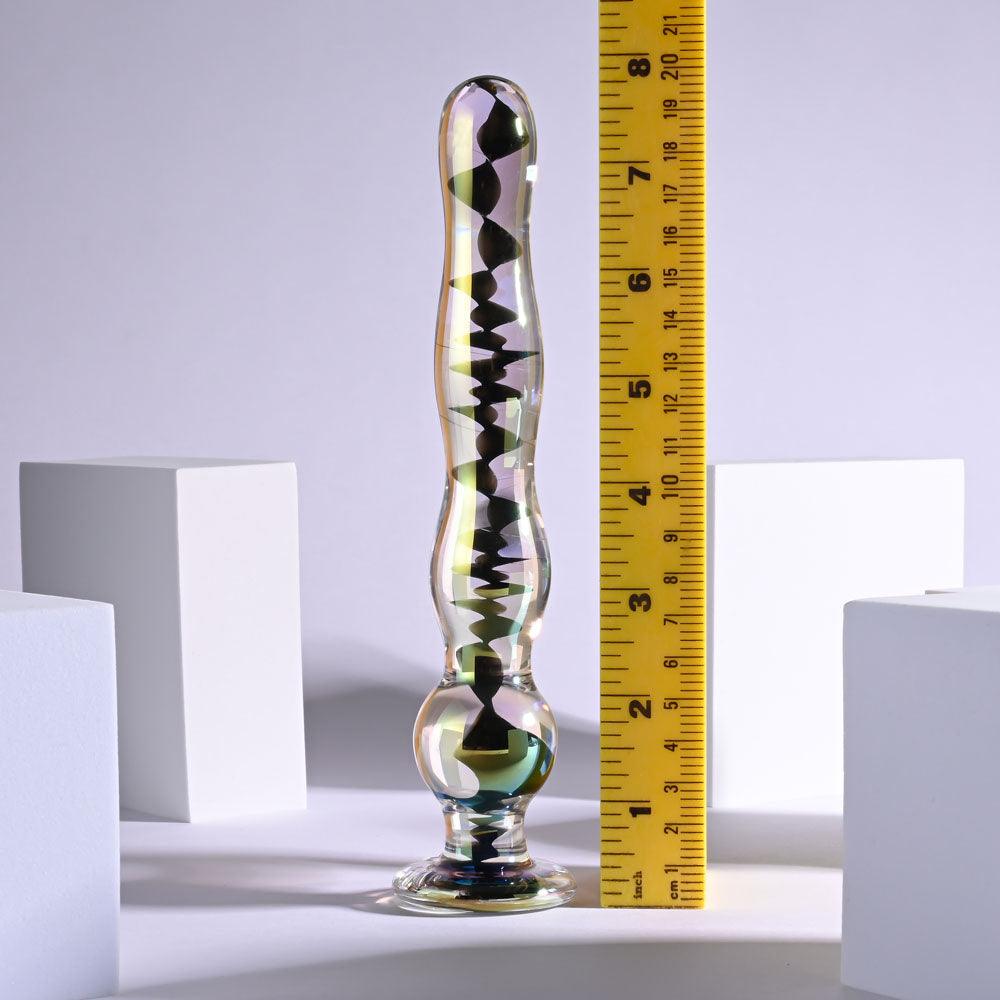 Playboy Pleasure JEWELS WAND - Clear Glass 20.3 cm Dildo - PB-GL-4264-2