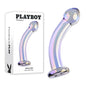 Playboy Pleasure JEWELS KING - Clear Glass 16.3 cm Dildo - PB-GL-4592-2