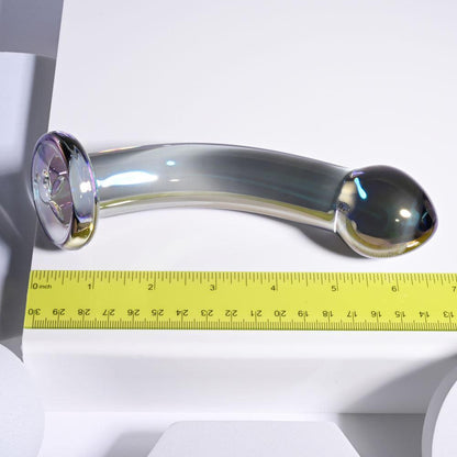 Playboy Pleasure JEWELS KING - Clear Glass 16.3 cm Dildo - PB-GL-4592-2