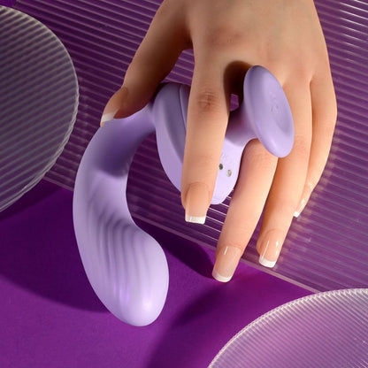 Playboy Pleasure REV ME UP - Purple USB Rechargeable Dual Motor Curved Vibrator - PB-RS-2260-2