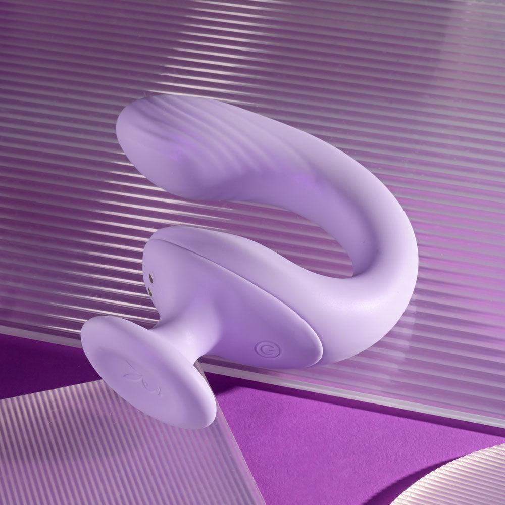 Playboy Pleasure REV ME UP - Purple USB Rechargeable Dual Motor Curved Vibrator - PB-RS-2260-2