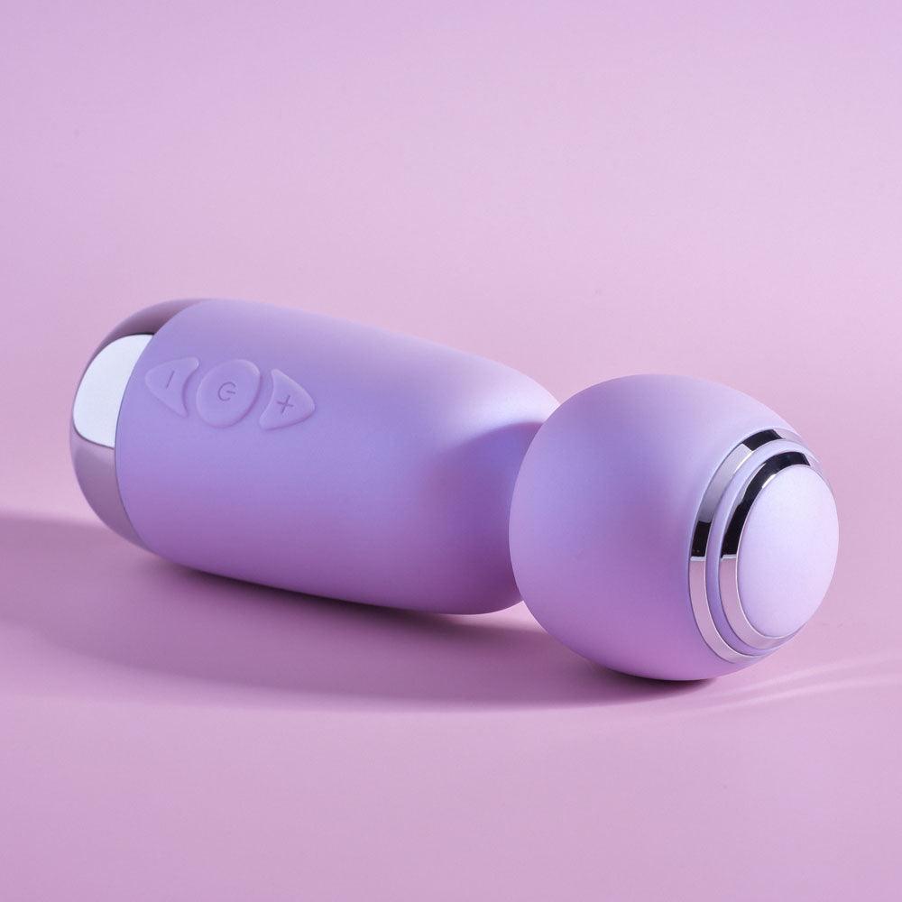 Playboy Pleasure ROYAL MINI - Lilac 12.5 cm USB Rechargeable Mini Wand Vibrator - PB-RS-2291-2