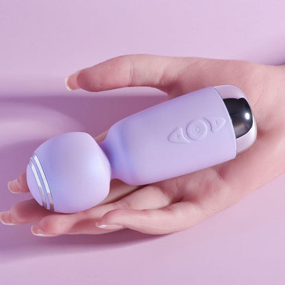 Playboy Pleasure ROYAL MINI - Lilac 12.5 cm USB Rechargeable Mini Wand Vibrator - PB-RS-2291-2