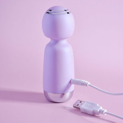 Playboy Pleasure ROYAL MINI - Lilac 12.5 cm USB Rechargeable Mini Wand Vibrator - PB-RS-2291-2