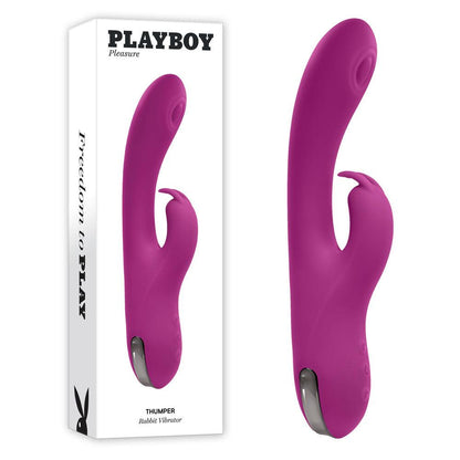 Playboy Pleasure THUMPER - Purple 21.9 cm USB Rechargeable Rabbit Vibrator - PB-RS-2352-2