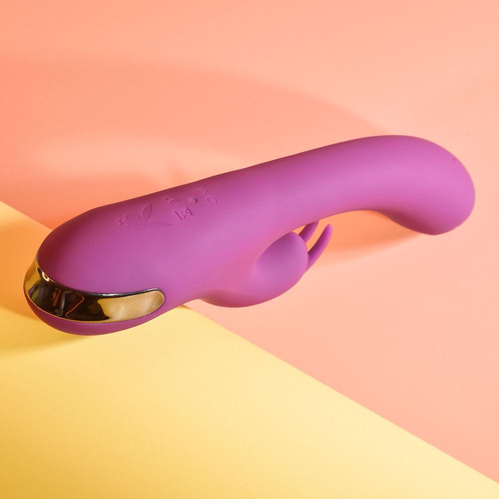 Playboy Pleasure THUMPER - Purple 21.9 cm USB Rechargeable Rabbit Vibrator - PB-RS-2352-2