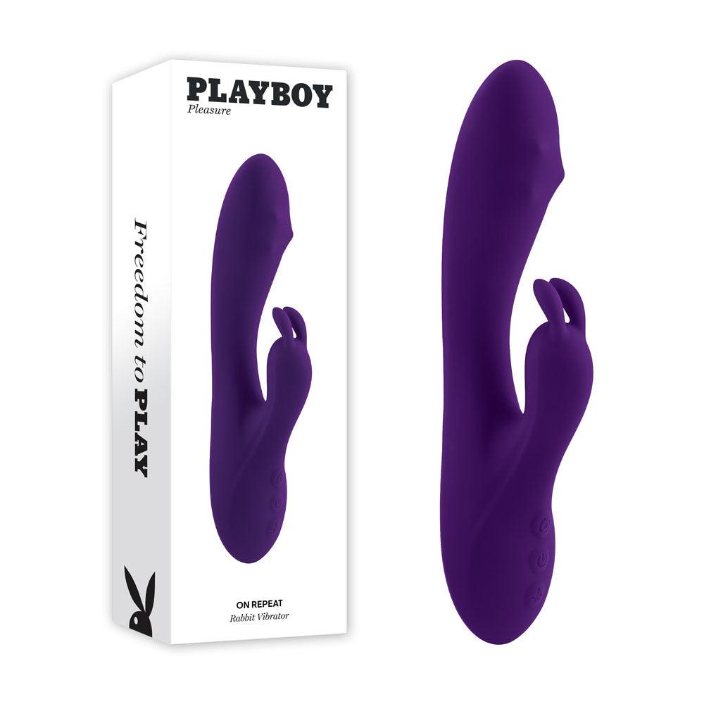 Playboy Pleasure ON REPEAT - Purple 19.7 cm USB Rechargeable Rabbit Vibrator - PB-RS-2505-2